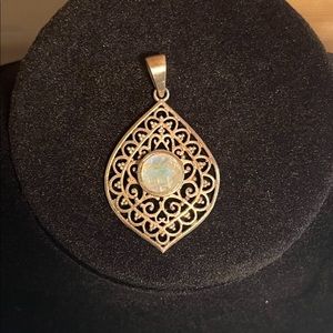 Sterling silver and moonstone pendant